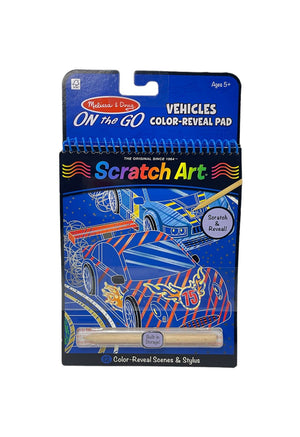 Libro Para Rascar Dibujar Scratch Art Vehicles Melissa Doug