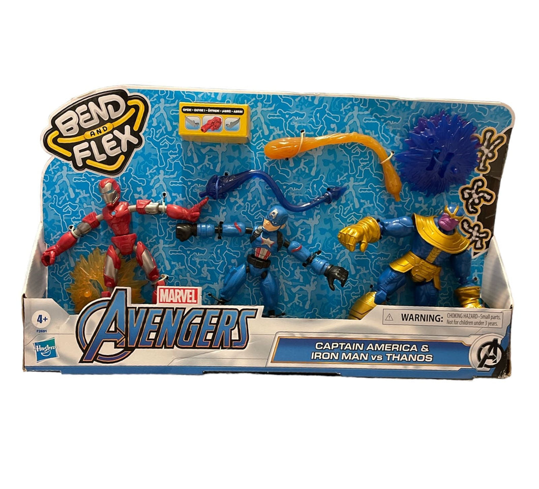 Muñecos Marvel Avengers Bend Flex Iron Man Capitan America