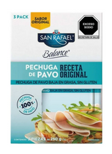 Cargar imagen en el visor de la galería, Pechuga de Pavo San Rafael Balance 3 pzas de 250 g - ZK