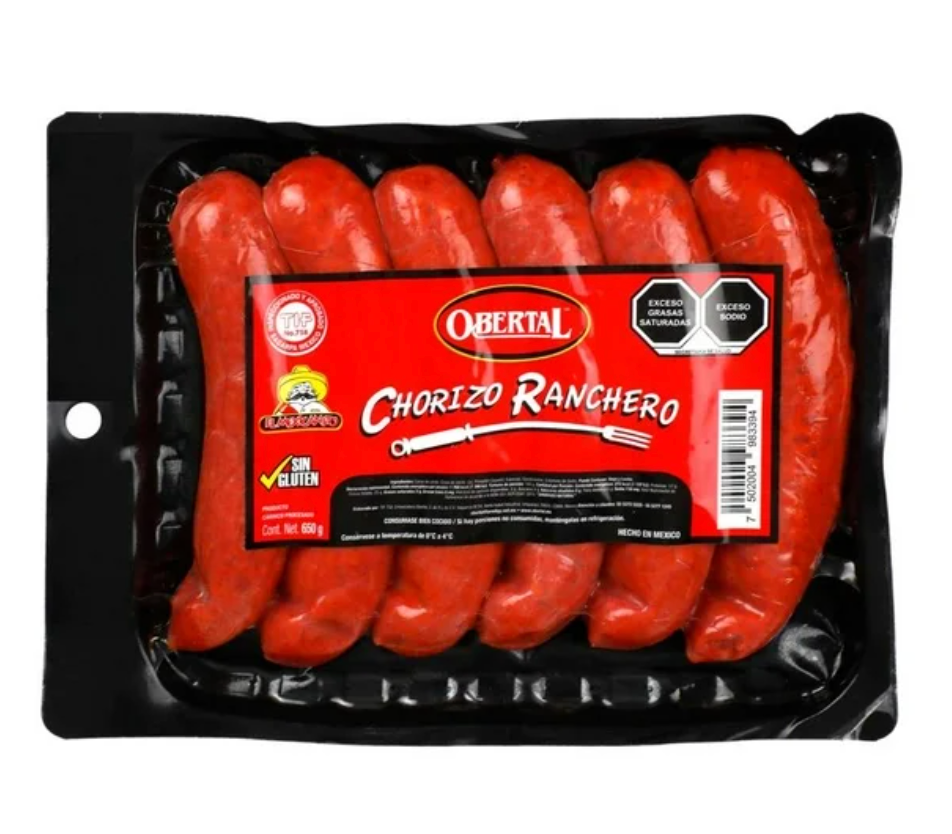 Chorizo Ranchero Obertal El Mexicanito 650 g - ZK