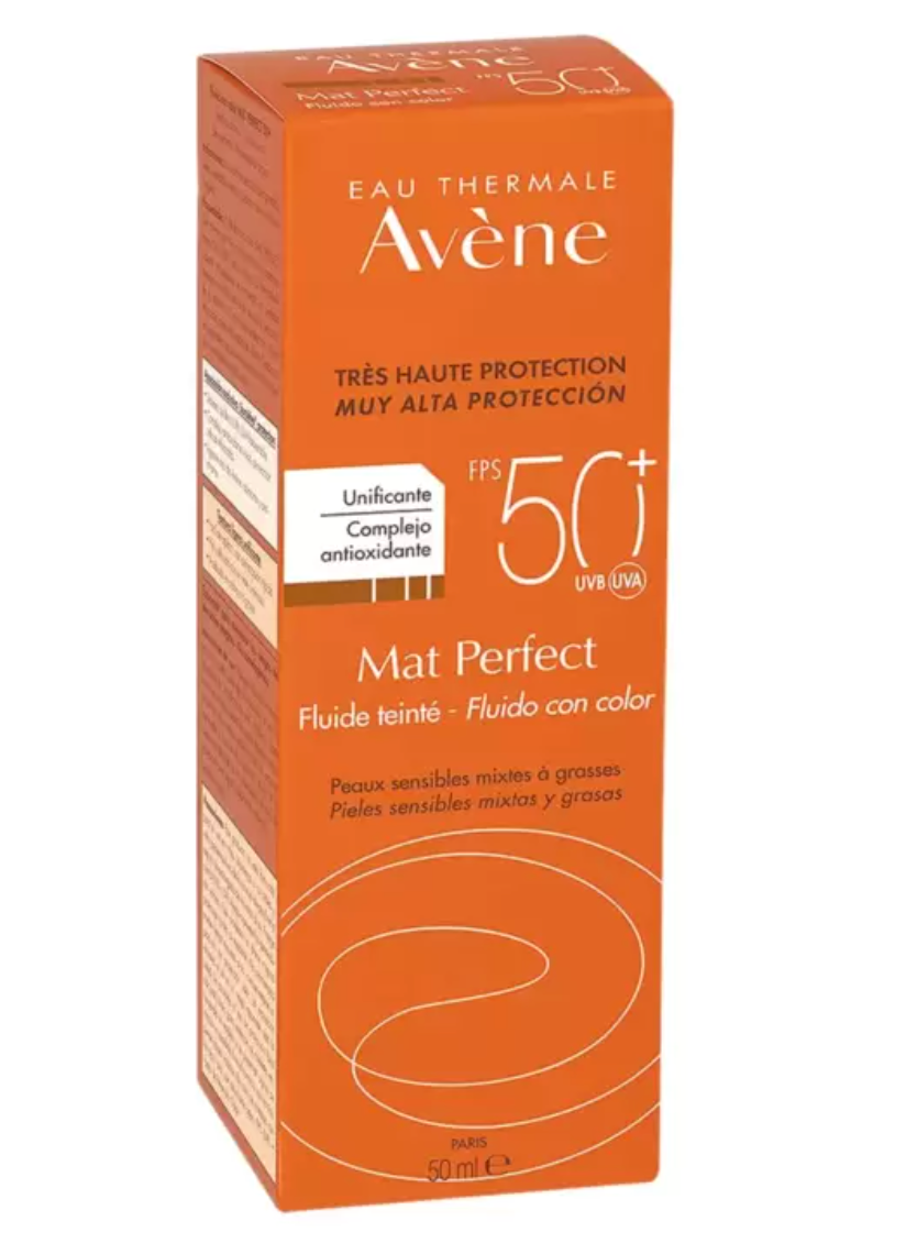 Avène Mat Perfect Protector Solar Toque Seco con Color FPS 50+ 50 ml - KOZ