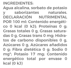 Zoé Water Agua Alcalina Sabor Frutos Rojos 12 piezas de 500 ml - KOZ