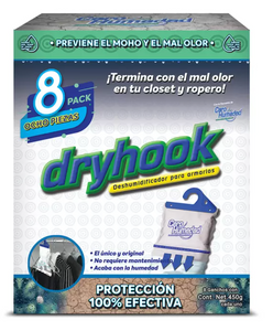 Cero Humedad Dry Hook Deshumificador para Armarios 8 piezas - KOZ