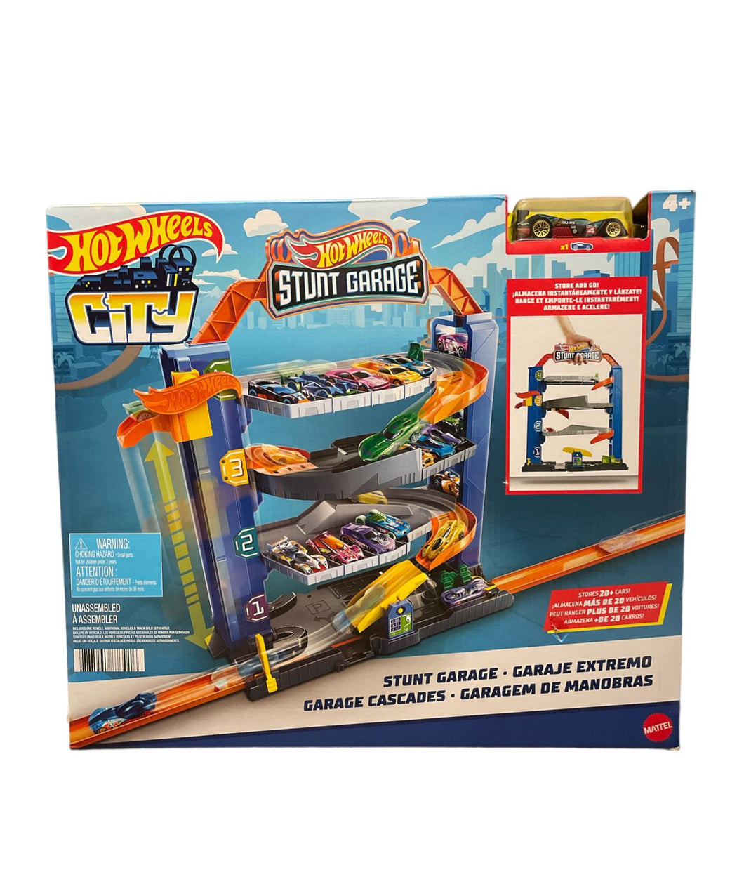 Pista Hot Wheels City Garaje De Acrobacias Extremo 4 Niveles BGP