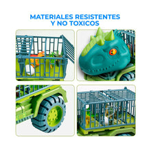 Cargar imagen en el visor de la galería, Carro dinosaurio transportador con dinosaurios de juguete y accesorios / jug.8803. - BGP