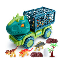 Cargar imagen en el visor de la galería, Carro dinosaurio transportador con dinosaurios de juguete y accesorios / jug.8803. - BGP