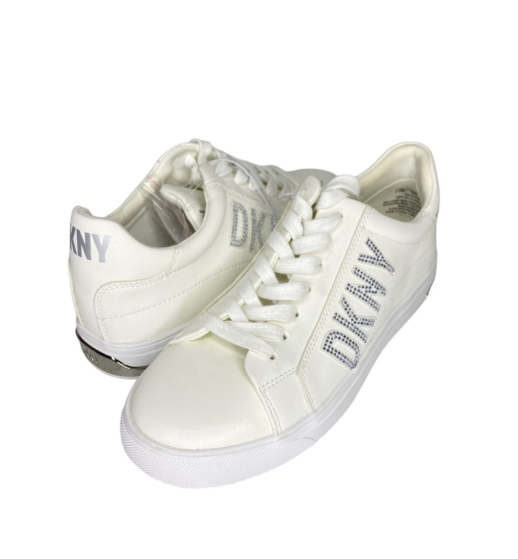 Tenis Blancos Dkny Para Mujer Con Letras Talla 8.5 Usa 25 Mx - BGP