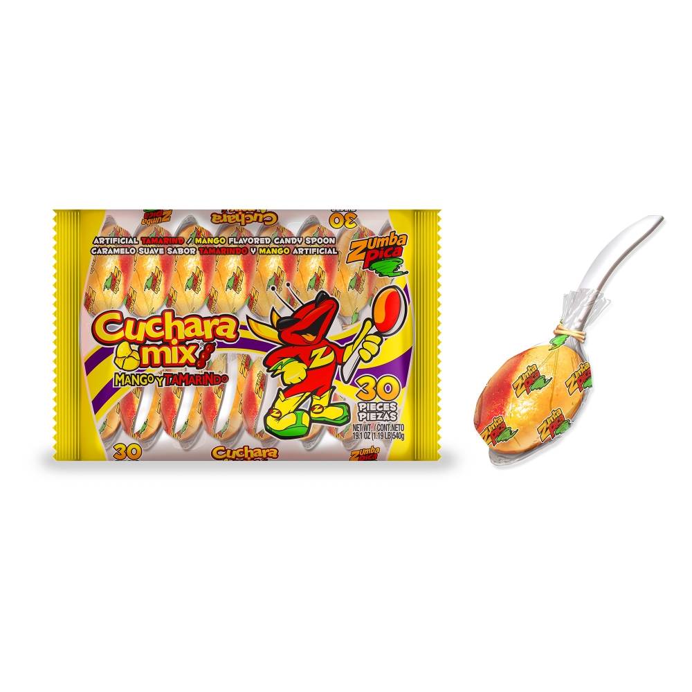 Caramelo Suave Zumba Pica Cuchara Mix Mango y Tamarindo 30P - ZK