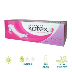 Pantiprotectores Kotex Largos 132 Pzas - ZK