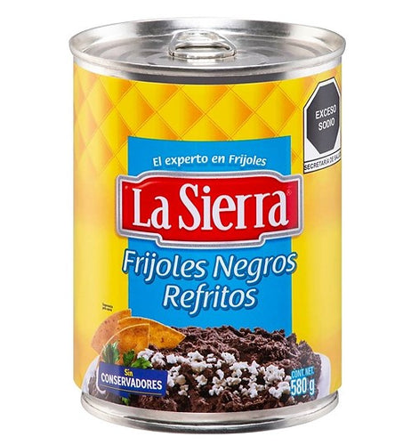 Caja Frijol Negro Refrito La Sierra 580G/12P - SCG